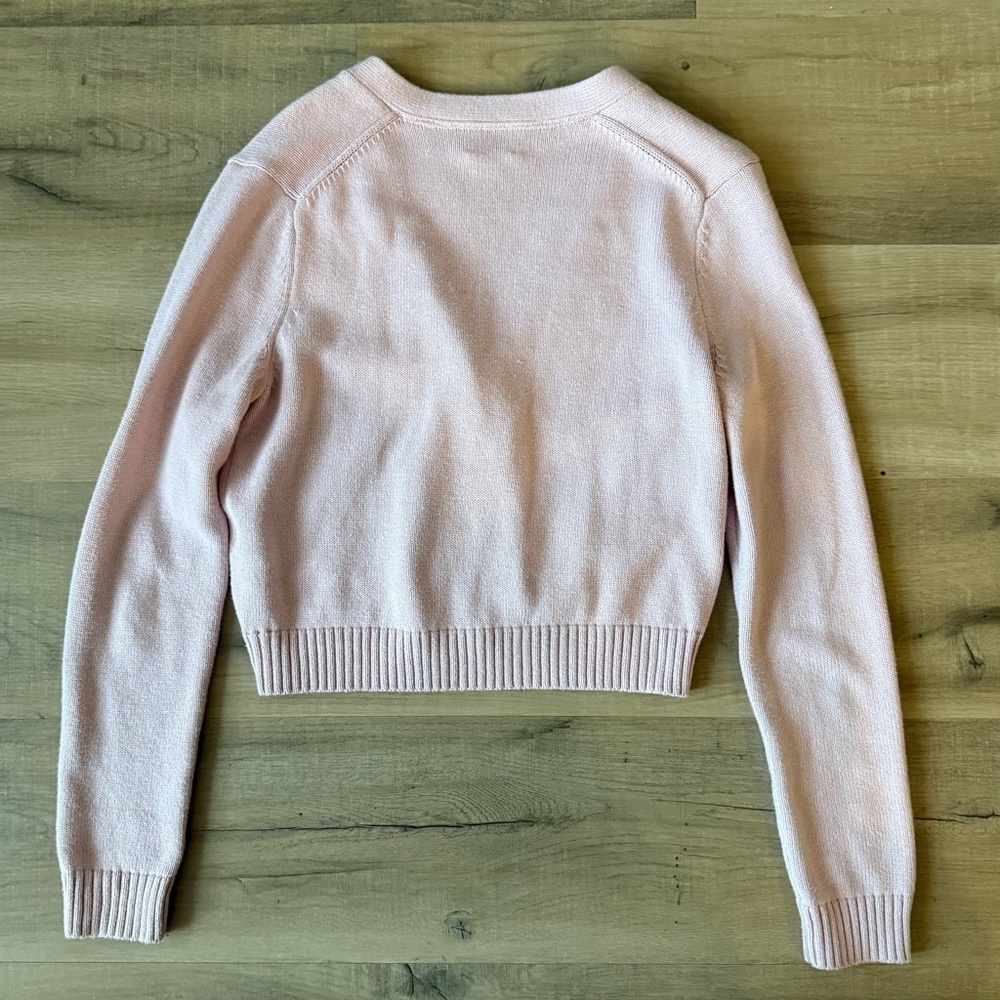 Aritzia Sunday Best pink cotton cashmere Shellie cardigan sweater - XS NWOT - Picture 10 of 10